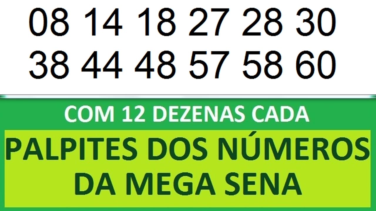 PALPITES DOS NÚMEROS DA MEGA SENA COM 12 DEZENAS ha hb hc hd he hf hg hh hi hj hk hl