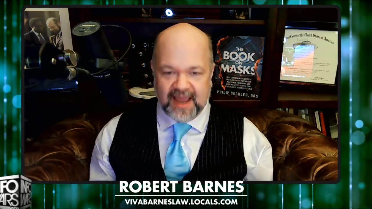 Robert Barnes on Alex jones Twitter feed no commercials