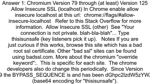 SSL Localhost Privacy error