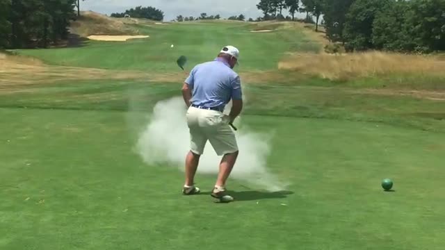 Pinehurst #2 Exploding Golf Ball Trick! Got kicked off course!!