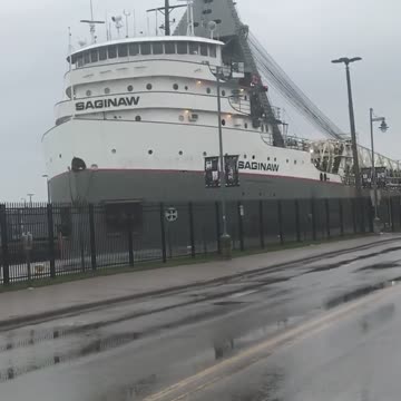 Ship at Sault Ste marie Locks