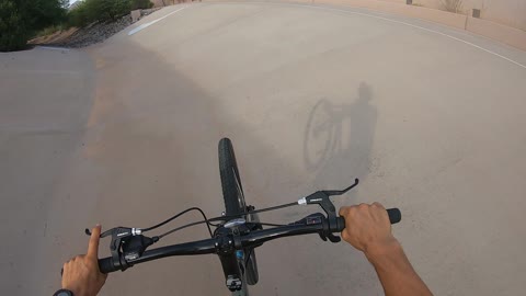 MTB wheelie practice - Ditch