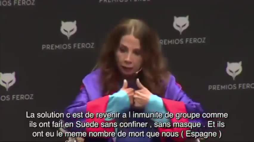 Victoria Abril Coup de Gueule sur la PLANdémie