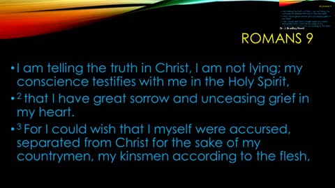 Romans 9 -- Israel!