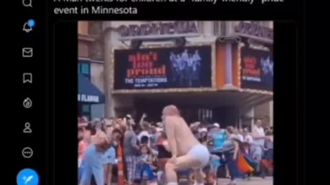 Disgusting pervert/groomer twerking in front of kids