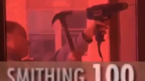 Funny girl drilling wall