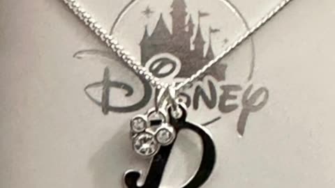 Disney Parks Mickey Mouse Letter D Silver Color Initial Necklace #shorts