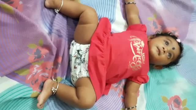 Ammu kutti is trying to get up fast | 3 months baby girl