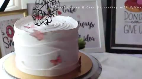 Easy rustic butterfly cake