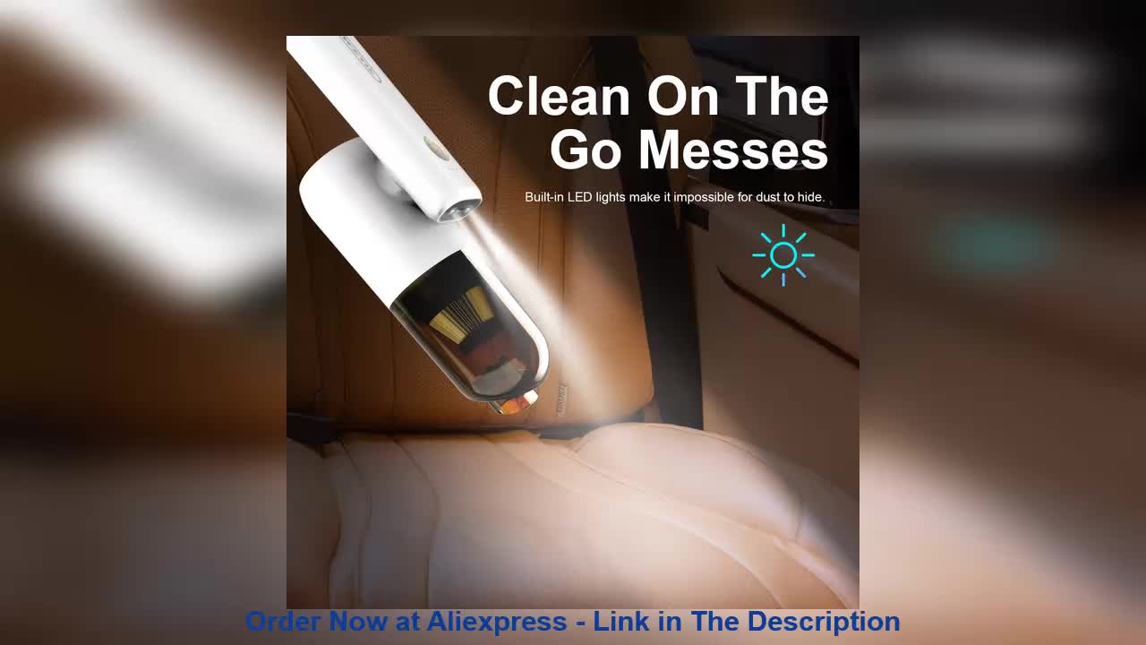 ☘️ WETIE H13 Cordless Car Vacuum Cleaner Strong Suction 8000Pa Mini Hand Vacuum LED Light