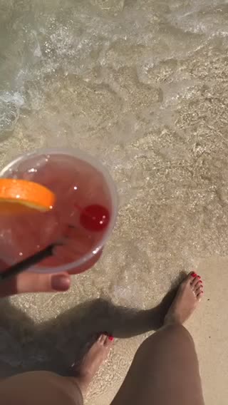 Aruba beach and cocktail