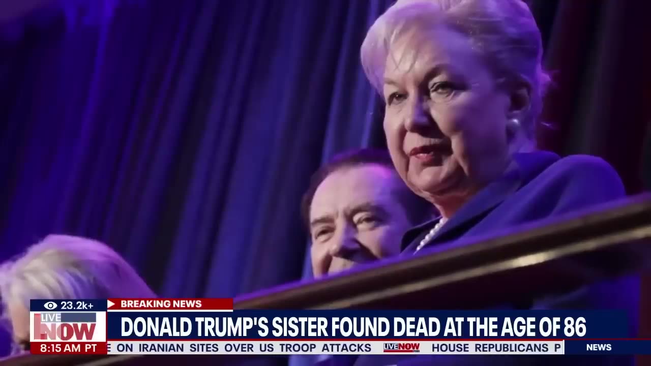 Donald Trump's sister, Maryanne Trump found dead in NY apartment #donaldtrump