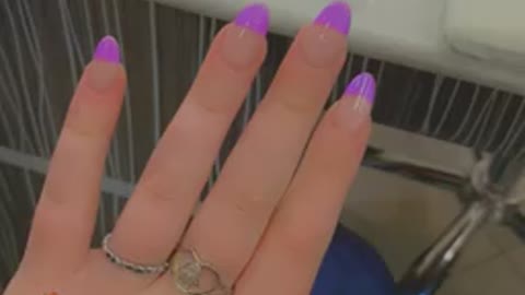 Purple nails are cute