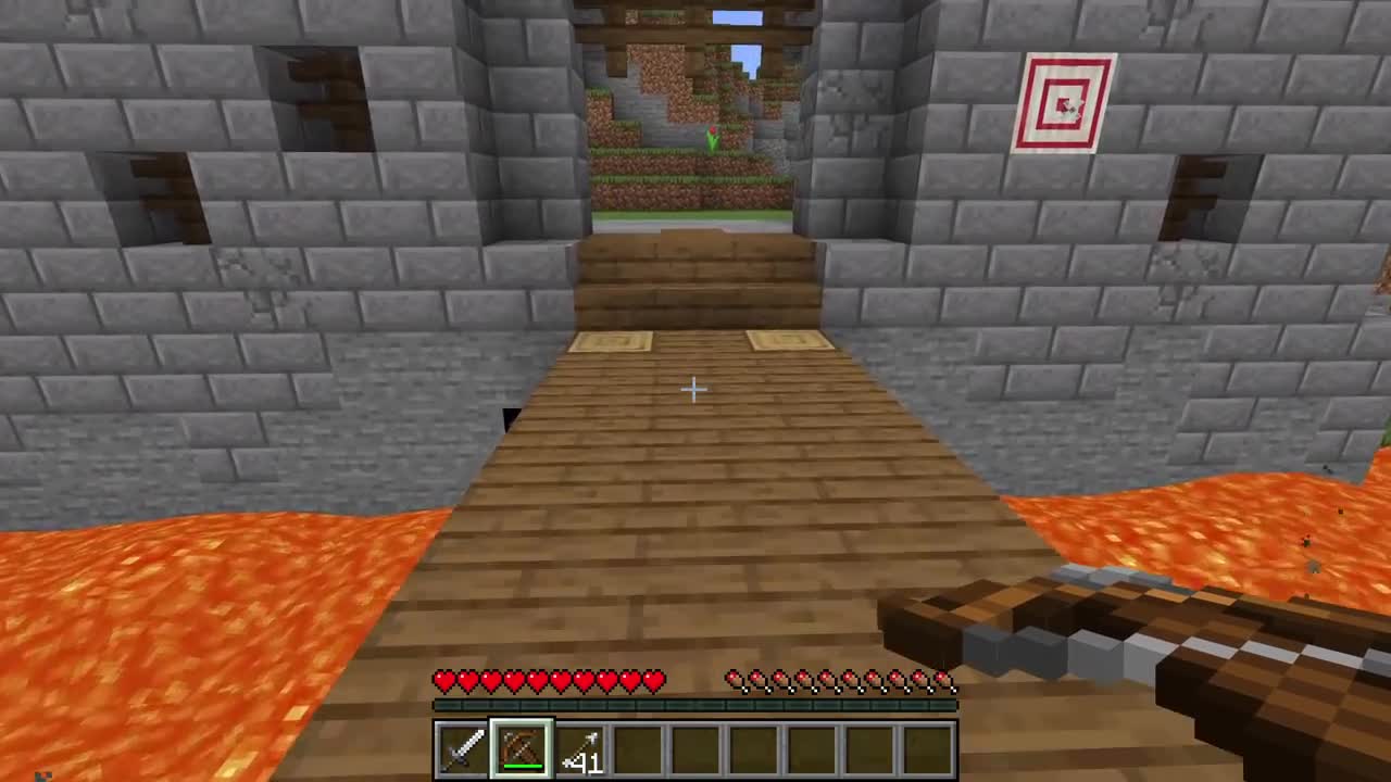 Minecraft_ How to build a Working Castle Bridge! (easy)