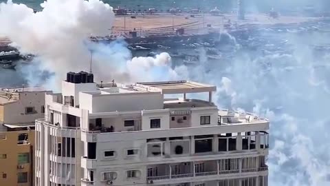 Israeli occupation airstrikes are using internationally prohibited white phosphorus.