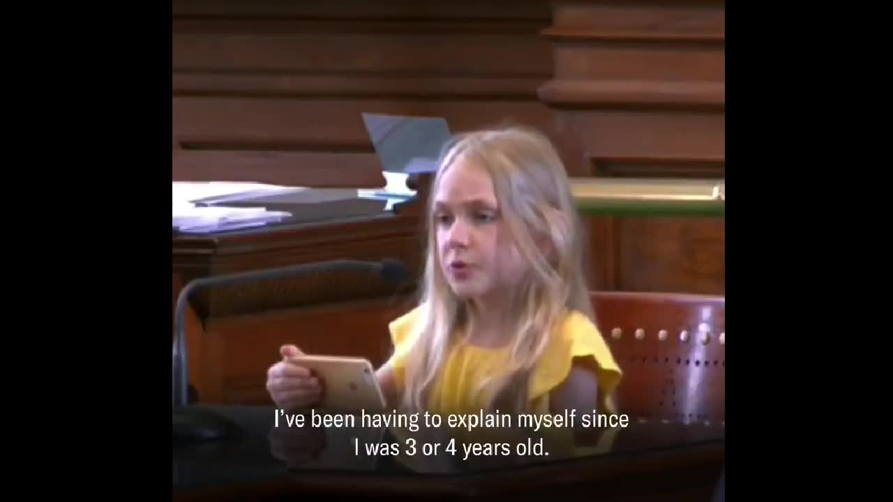 10-year-old trans child told Texas lawmakers " Be Careful " a ban on trans procedures for minors.