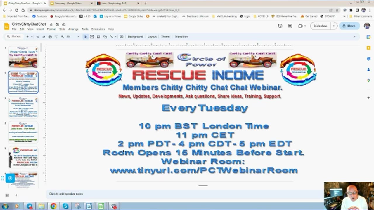 Rescue Income Chitty Chitty Chat Chat Webinar 3rd Oct 2023