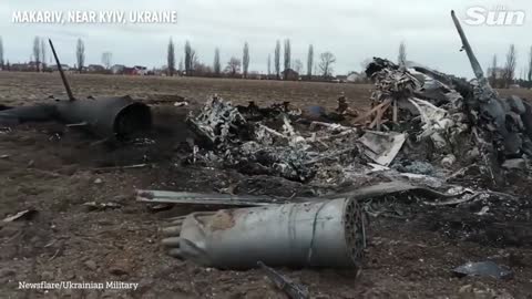 Russian Mi-8 helicopter 'shot down by Ukrainian forces' near Kyiv