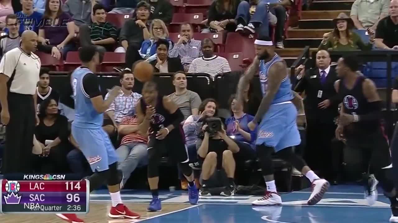 DeMarcus Cousins Chucks Ball at Chris Paul’s Head