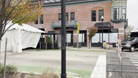 Donald Trump security set up 11/1/24 Dearborn MI