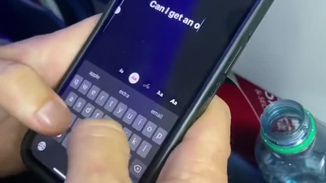 I AirDropped everyone on the plane. I didn't think it'll work