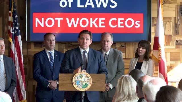 Gov. DeSantis Speaks on Imposing Woke Ideology on the Economy