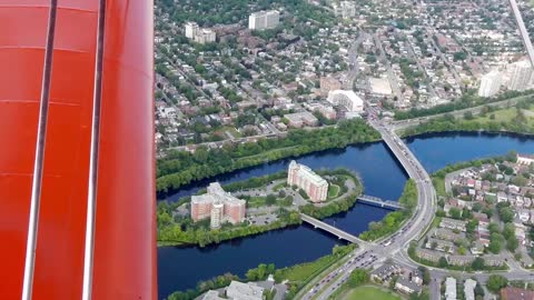 Biplane ride over Ottawa, Ontario