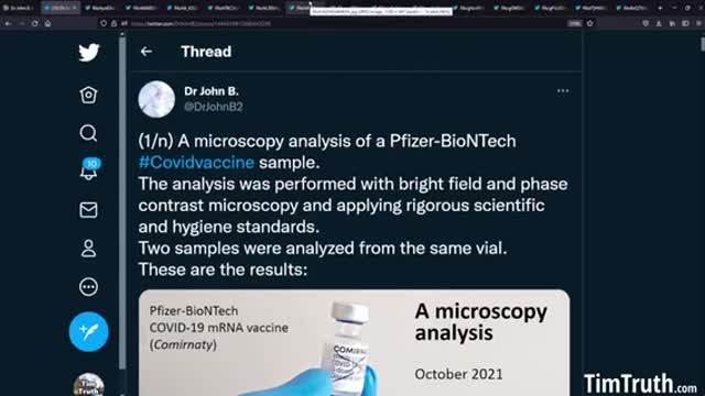 Must watch!💥💉👀Dr. John B just released a microscopy analysis of a Pfizer Covid "vaccine" sample