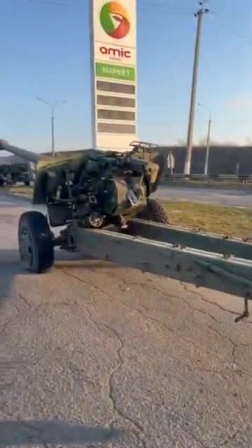 Damage and abandoned Ukrainian equipment in the vicinity of Kherson