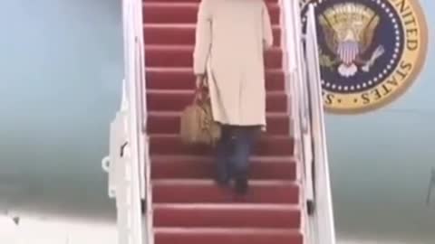 Resident Joe Biden round 2 on the stairs