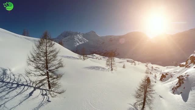 Snow winter landscape aerial view sunset dusk nature landscape-2