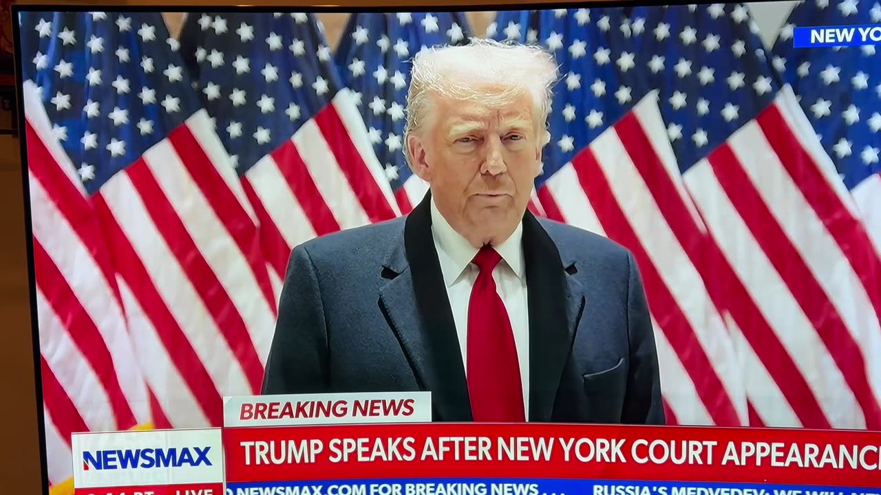 Donald Trump after his court appearance in Manhattan on E. Jean Carroll civil case.