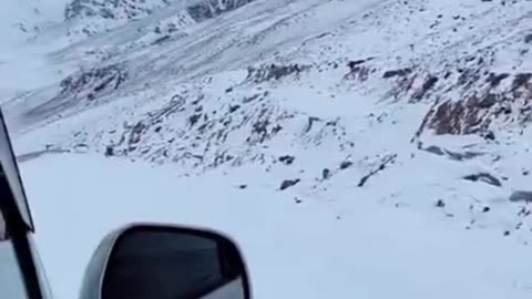 Snowfall on Naran Kaghan Valley Mansehra