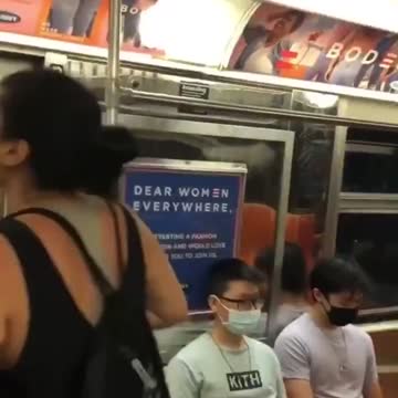MORE OF THIS!! Asian woman rips propaganda of the subway. (part 2)