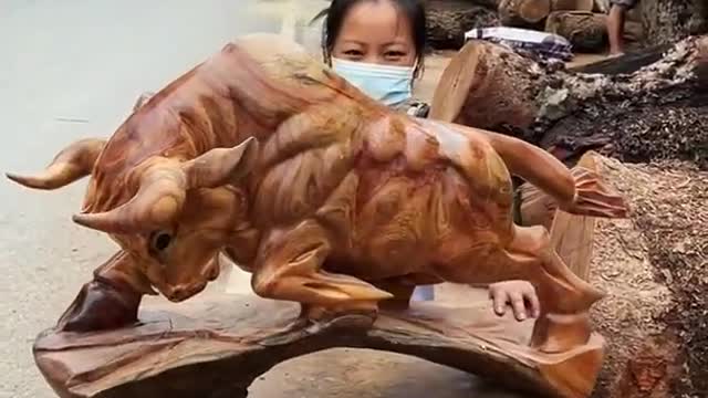 AMAZING WOOD CARVING - woodworking art #woodworkingart #shorts