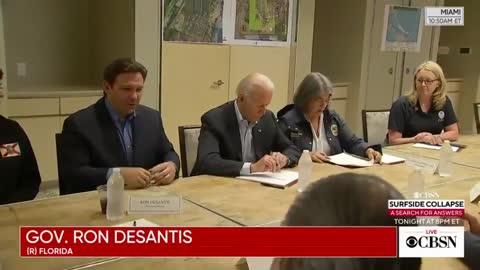 Joe Biden says it's important for Florida Gov. Ron DeSantis, to be seen "cooperating" on collapse