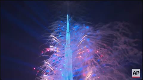 Happy New year 2024!!!!! live from BURJ KHALIFA dubai #fireworks