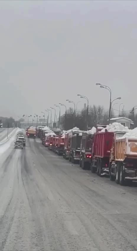 Moscow Nice dumping of snow