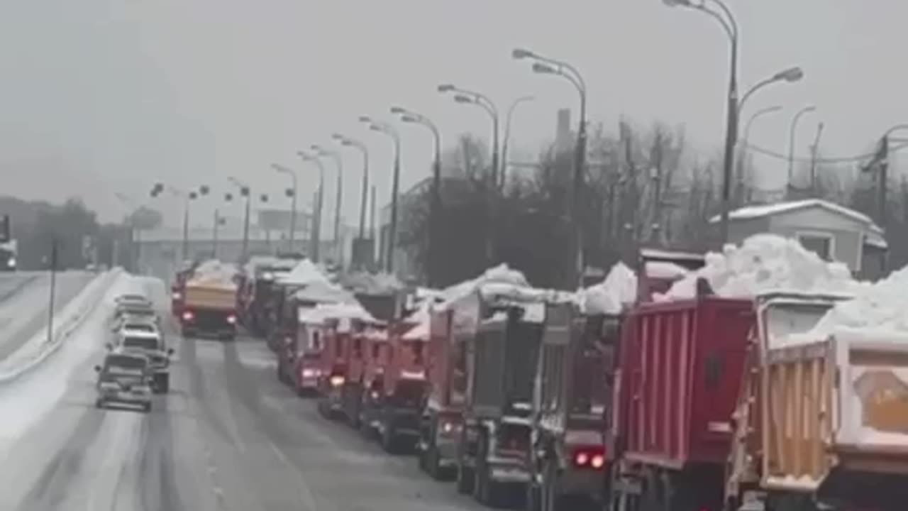 Moscow Nice dumping of snow