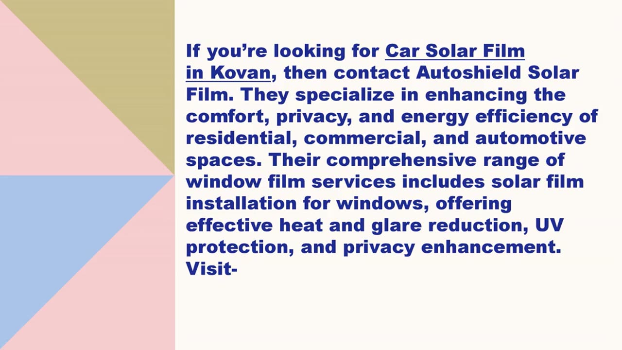 Best Car Solar Film in Kovan