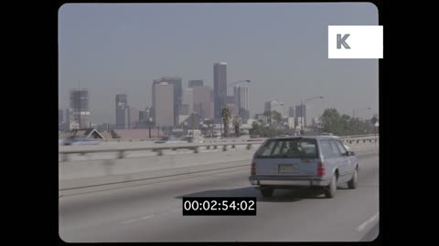 Driving into Los Angeles, 1980s California Highways, 35mm