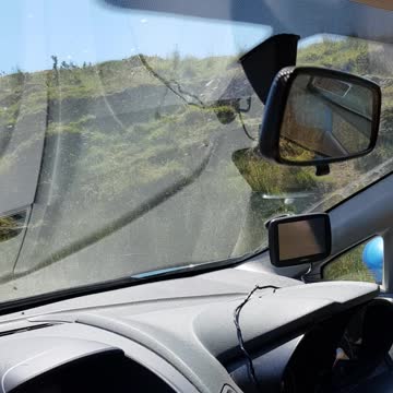 Go pro set up to film through the passenger side of the windshield