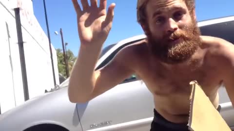 Homeless Man does Breaking Bad impressions for food (Homelessberg)