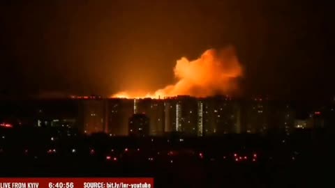 Large explosion in Kyiv Ukraine