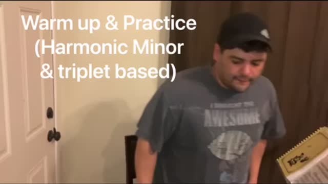 Daily practice (harmonic minor, triplets, k tongue, pedal c, & double b)