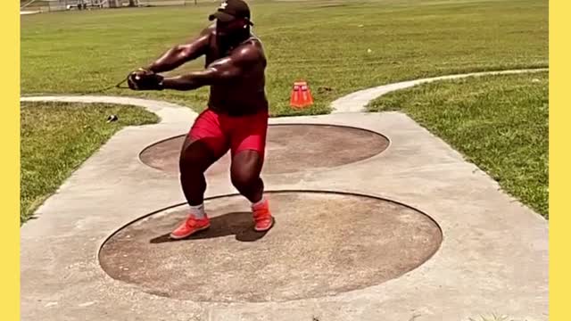 The hammer throw in track and filed, so cool