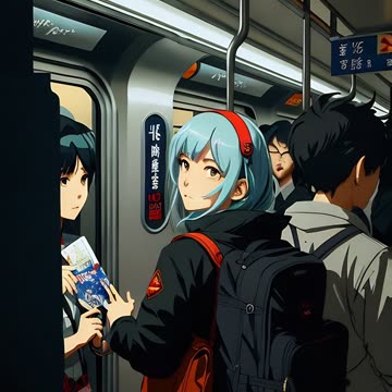Anime Character Riding Subway - AI Generated Art, Images, Faces and Videos