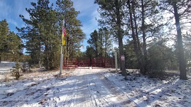 Flagpole and gate completed