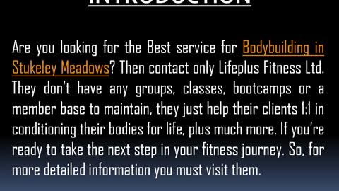 One of the Best service for Bodybuilding in Stukeley Meadows