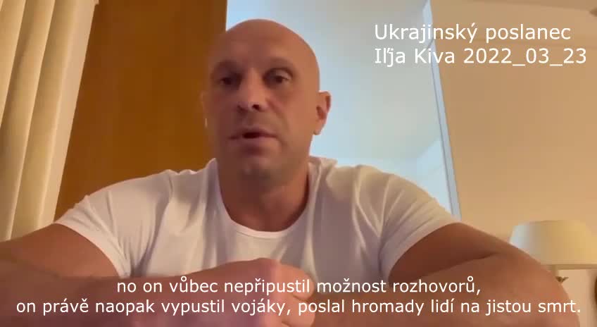 Iľja Kiva, ukrajinský poslanec usvedčuje Zelenského zo zločinov.